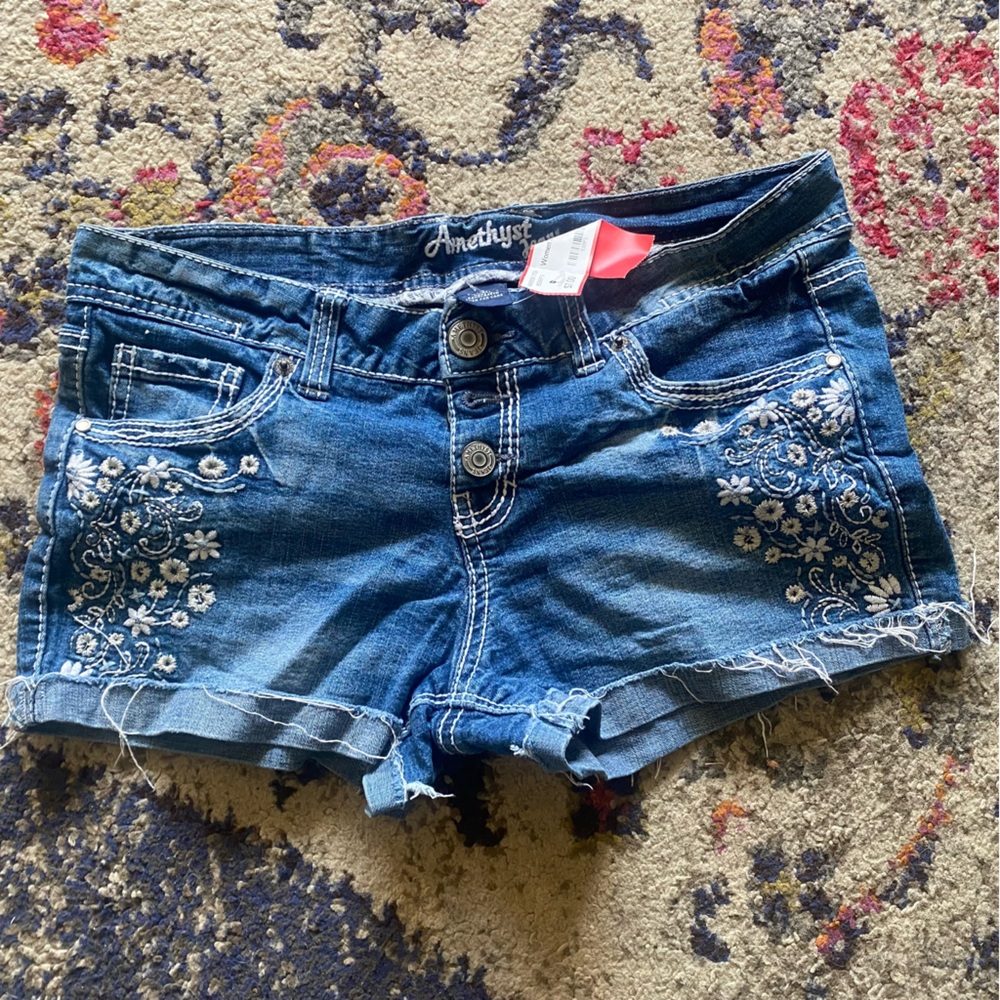 Amethyst Jeans Blue Denim Mid Rise Shorts Junoir Size 3